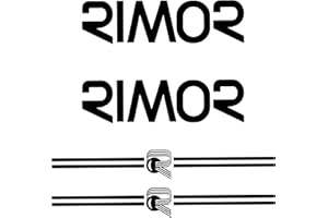 MURAL STICKERS KIT DA 6 ADESIVI RIMOR - portiere mansarda e lati camper - PER TUTTI I MODELLI DI CAMPER E CARAVAN - accessori per camper adesivi per camper - CONFEZIONE DA 6 PEZZI - BELLISSIMI E DUREVOLI NERO