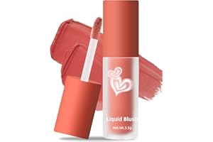 Erinde Matte Liquid Blush Trucco Leggero, Texture Mousse Vellutata, Sensazione Traspirante, Colore Puro, Aspetto Naturale, Guancia Blush Crema, Sensazione Nebulosa Avanzata