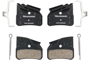 Neuocean 2 Pares de Pastillas de Freno de Disco con Aleta de refrigeración, Pastillas de Freno de Bicicleta para Shimano XTR M9100 / DEORE XT M8100 / SLX M7100 Series