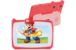 C IDEA C pomysł 7 cali Tablet dla dzieci, Android Kids 12 Tablet, 32 GB Tablet dla wszystkich - Mały (1TB TF Extension), HD ekran IPS/Dual Camera/dla 3-7 Wszystko - Mały (czerwony)