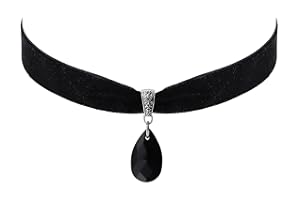 Hanary Gothic Vintage Victorian Choker Necklace, Black Choker, Goth Vintage Jewelry Gift for Women