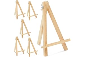 JCTRRJ 6 Stück Staffelei Klein, Mini Staffelei, Staffelei Holz, Tischstaffelei, Staffelei, Mini Staffelei Holz, Kleine Staffelei tisch, Staffelei Holz Klein Für Hochzeit Geburtstag Taufe Party（15 X 8 cm）