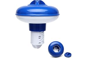 YEWCEP Dosierschwimmer, Einstellbarer Dosierer zur Chlorzugabe für Pools, Pool Dosieranlage ideal für 20g Mini-Tabs I Hochwertiger Chlor Schwimmer mit Verstellring in 4-Stufen