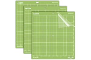 AOOIIN Tappetino da Taglio per Cricut Maker/Explore One/Air/Air 2 - Standard Grip, Antiscivolo - Accessori di Ricambio, Confezione da 3