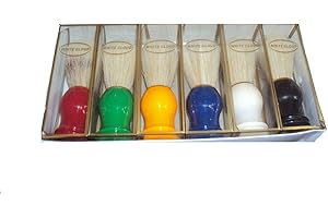 V-VAPE Pack of 6 Mixed Colour Shaving Brush Set