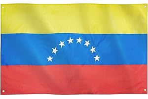 Runesol Venezuela Flag, 91x152cm, 3ft x 5ft, 4 Grommets, Eyelet In Every Corner, Bolvarian Republic, Venezuelan Flag, Premium Flags, Inside, Outside, Vivid Colours