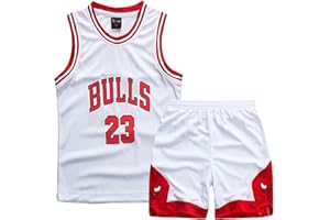 MEEHYRE Completo Basket Bambino, 2 Pezzi per Bambini Senza Maniche Maglia Completo Basket Bambino,Completo Basket Ragazzo, Canotta Basket + Pantaloncini