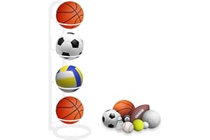 thirei Soporte para Balón de Fútbol, Soporte Vertical para Pelotas de Futbol, para Guardar Balones de Baloncesto, Fútbol y Voleibol
