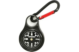 WOGENTHRIVE Compass Hiking, Mini Survival Compass, Carabiner Compass, Pocket Compass, Orientation Compass, Travel Accessory for Outdoor Camping/Sport/Hiking/Navigation