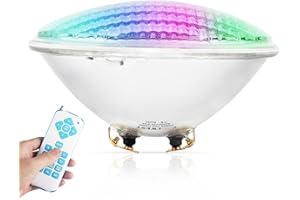COOLWEST Illuminazione a LED per piscina, 72W RGBW luce subacquea IP68 impermeabile illuminazione per laghetti, AC/DC 12V luce per piscina esterna subacquea per acquario luce da giardino