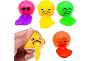 HPBAGGY 4 Stück Eigelb Stressball,Vomiting Egg Toy,Eigelbdruckkugel,Puking Ball,Eier Erbrechen,Eigelb-Ball-Spielzeug zum Erbrechen Squeeze Toys,Spielzeug zum Stressabbau für Erwachsene