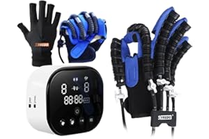 syrebo Guantes de robot de rehabilitación mejorados, recuperación de disfunción de mano, ejercitador de dedos, equipo de terapia física