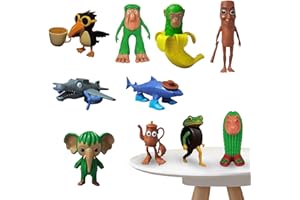 WELLXUNK Tung Tung Tung Sahur Figure Toy, Tralalero Tralala Figura, Italian Brainrot Figuras, 3D Printed Italian Brainrot Animals, Tung Tung Tung Sahur Figure, Brainrot Animales Figura, Colección y Decoración