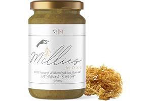 MORG Organic Sea Moss Gel | Wildcrafted & Ethically Sourced | Dr Sebi Approved | Caribbean Irish Moss| Vegan Friendly | 92 Vitamins & Minerals (Bladderwrack & Burdock Root, 720ML)