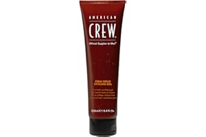 American Crew Gel de Fijación Fuerte, Gomina, No Deja Residuos, 250 ml