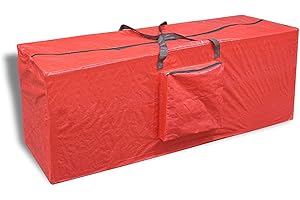 Just For Christmas Tree Storage Bag Stores 7ft/9ft – Christmas Tree Bag W/Handy Side Pocket,Tear-Proof & Waterproof Material, Sturdy Nylon Handles, Dual Zip Closure & Fits Large Trees