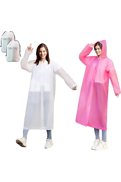 Impermeabile Bambini 2 Pezzi Riutilizzabile - Poncho Pioggia Trasparente Con Cappuccio Per Bimbi E Bambine, Leggero E Pratico Per Scuola, Gite E Festall - Foto 12