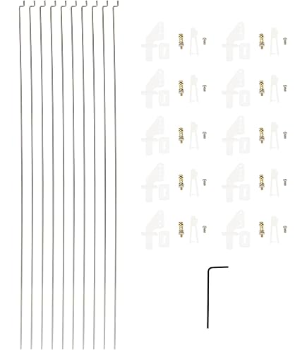 10x Stahl-Schubstange 1,2x340 Mm + 10x Nylon Ruderh Produktbild-Vorschau 3
