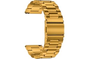 TStrap Cinturino Orologio Metallo 20mm - Cinturini per Orologi di Ricambio Nero a Sgancio Rapido per Uomo e Donne - Cinturino per Orologio in Acciaio Inossidabile Smartwatch - 16mm 18mm 20mm 22mm