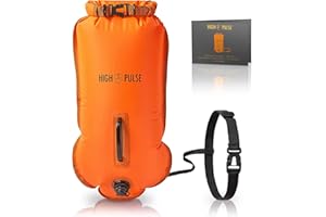 High Pulse 2-in-1 Boa di nuotata e borsa asciutta 28L | Borsa da nuoto per adulti per il nuoto, il triathlon, il kayak e la nautica - impermeabile, galleggiante, facilmente gonfiabile
