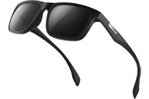 Wrimen Polarisiert-Sonnenbrille-Herren-Damen-Sonnenbrillen-Unisex-Schwarz-UV400-Retro-Vintage-Klassisch-Golf-Fahren-Angeln-Reisebrille-Outdoor-Sportarten Mode Sonnenbrille