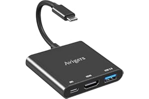 Avigers USB C to HDMI Adapter, USB C to hdmi Multiport Adapter with 100W PD Fast Charging & USB 3.0 Port, Type-C to HDMI 4K Converter for iPhone 16/15, MacBook Pro Air/iPad Pro/Surface/Samsung