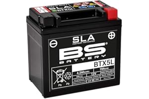 BS Battery Batteries Motorrad 300670 BTX5L BTZ6S AGM SLA, noir