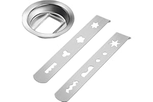 ‎FUFRE Spritzgebäckvorsatz für BOSCH Fleischwolf MUM4-MUM5, Spritzgebäck Edelstahl, Spritzgebäckaufsatz Gebäckvorsatz Zubehör für BOSCH Fleischwolf Küchenmaschine Serie 5, Durchmesser circa 57,7mm (B)