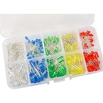 10 LED 5mm Précâblées 20cm | DC 3V-220V | Blanc Chaud | Pour DIY Décoration | Longue Durée De Vie