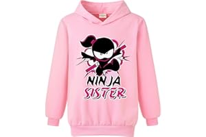 FORLCOOL Ninja Kidz Merch Girls Hooide Cotton Tops Kids Pullover Boy Jumpers