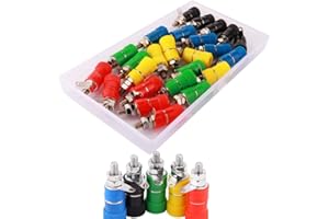 CESFONJER 25 pcs Binding Post Buchse | Bananenstecker-Buchse Polklemmen für 4MM Bananenstecker Lautsprecher Terminal Binding Post Lautsprecherkabel Kabel Stecker