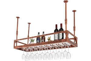 CLEADONG Takhylla hängande metall 100 x 35 cm hängande hylla kök tak-brons | av järn | upp till 50 kg
