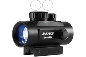 JASHKE Red Dot Sight 1x40mm Red & Green Holographic sight Rifle Scope Sights with 11mm/20mm Weaver/Picatinny Rail Mount for Hunting