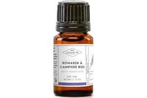 MY COSMETIK - Huile Essentielle de Romarin à camphre BIO AB - Issue de l'agriculture Biologique - Chémotypées HEBBD/HECT - 100% pure et naturelle - Certifié ECOCERT - Fabriqué en France - 10 ml