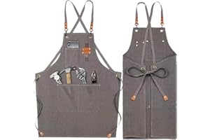 Theuwnee® Apron,Waterproof cooking apron with pockets, adjustable kitchen apron, barbecue apron, bib apron, professional quality kitchen apron,22x31in