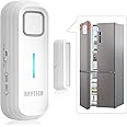 DAYTECH Freezer Door Alarm with Delay 1/2/3/4 Mins When Opend Window Alarm Close Doors Reminder Fridge Door Alarm Sensor or Chime 0 to 120 dB for Door Ajar Warning White 1 Pack