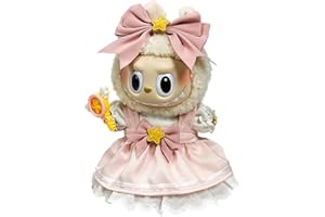 Mino Plus Labubu Poupées Vêtements,Vêtements de poupée de 17 cm,Accessoires pour poupées labubu,Cadeaux pour Garçons et Filles,poupée en Peluche Non Incluse (H)