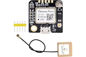 QIQIAZI Modulo GPS GT-U7, modulo ricevitore GT-U7, alta sensibilità con antenna IPEX, modulo GPS da 3,6 V-5 V, compatibile con microcontrollori satellitari NEO-6M per Arduino EEPROM