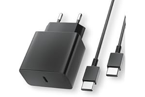 SFVEST Caricabatterie USB C,2 Pack 45W Fast charging chargers and 2 pack 2M c to c high speed data cables，chargers for Samsung Galaxy S24/S23/S23+/S23 Ultra/s22/s21 (nero)