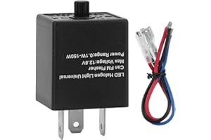 AKOZON Przekaźnik kierunkowskazu | 12V 24V 3-PIN przekaźnik kierunkowskazu LED regulowany kierunkowskaz samochodowy - przekaźnik kierunkowskazu LED do motocykla