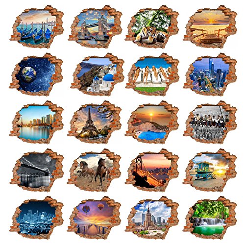 Wandbild Sticker 3D Foto Tapete Wandtattoo ca. 125×100 cm #1480 (Tiger) - 3