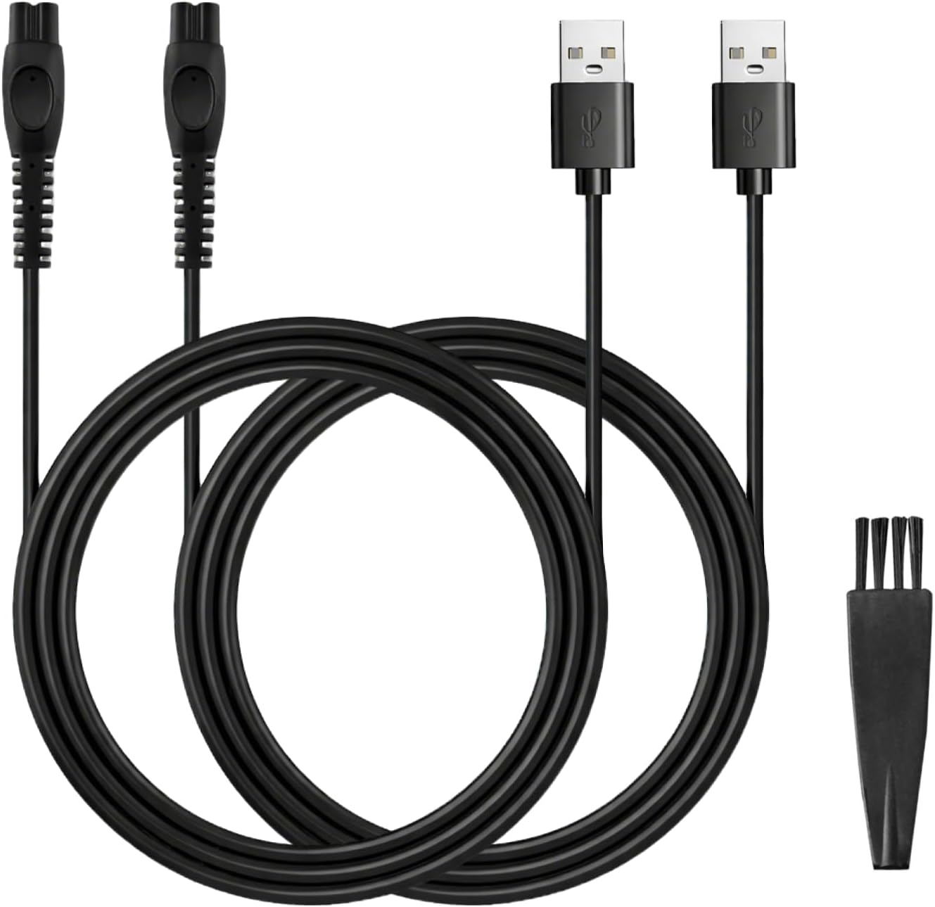 2 Pack Cable de Carga USB 5V 1m Compatible con Cargador Philips Verde OneBlade QP2724 QP2720 QP2824 QP2734 QP4631, Adaptador Eléctrico Universal para Afeitadoras Philips Series 3000 5000 7000 8000