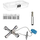 Depolife Combined Dashboard Switch Set Functional 15 Piece Bits End Key Set For Electrical Cabinet Lock