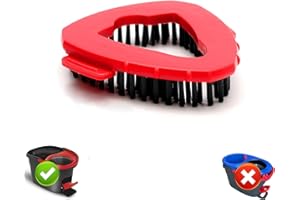 Sgizoku Spazzola rossa per mocio Vi-leda Turbo Mop 1, spazzola triangolare per Vileda Spin/O-cedar EasyWring e accessori per la pulizia, 1 Brush