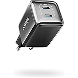 Anker 521 laddare, Anker Nano Pro, kompakt 40 W PIQ 3.0 Dual Port USB-C strömförsörjning, kompatibel med iPhone 13/13 Mini/13