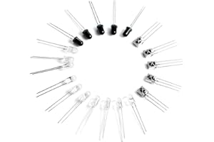 CHANZON Kit de 20 diodos LED de emisor y receptor IR de 5 mm, 940 nm, receptor con sensor VS1838B 1838, visión nocturna de rayos infrarrojos, surtido de 940 nm para cámara de frambuesa remota Arduino
