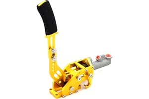 DL-RACING Hydraulische Fly Off Handbremse verstellbar Drift Handbrake liegend stehend Rallye | Gold | Inklusive Anschlussset