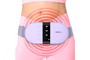 I-THERA-U Coussin Chauffant Ceinture Chauffante Regle Douloureuse Electrique Avec Batterie pour Menstruelle Lombaire Ventre Dos Douleur Massante Vibrante USB Massage et Relaxation -Violet
