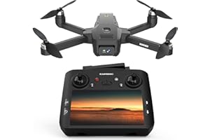 KARUISRC GPS Drone avec Caméra 4,5 Pouces LCD Télécommande GPS Retour Automatique Gestuelle Vol Modulaire Batterie 32G Carte SD Moteur Brushless Flux Lumineux Adulte/Débutant 3 Vitesses