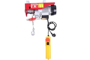 INNERBONSARL Palan électrique 220V 125kg/250kg Crochet Robuste en Acier Au Manganèse, Treuil à Câble Ascenseur de levage pour Garage Auto Boutique Aérien Ascenseur